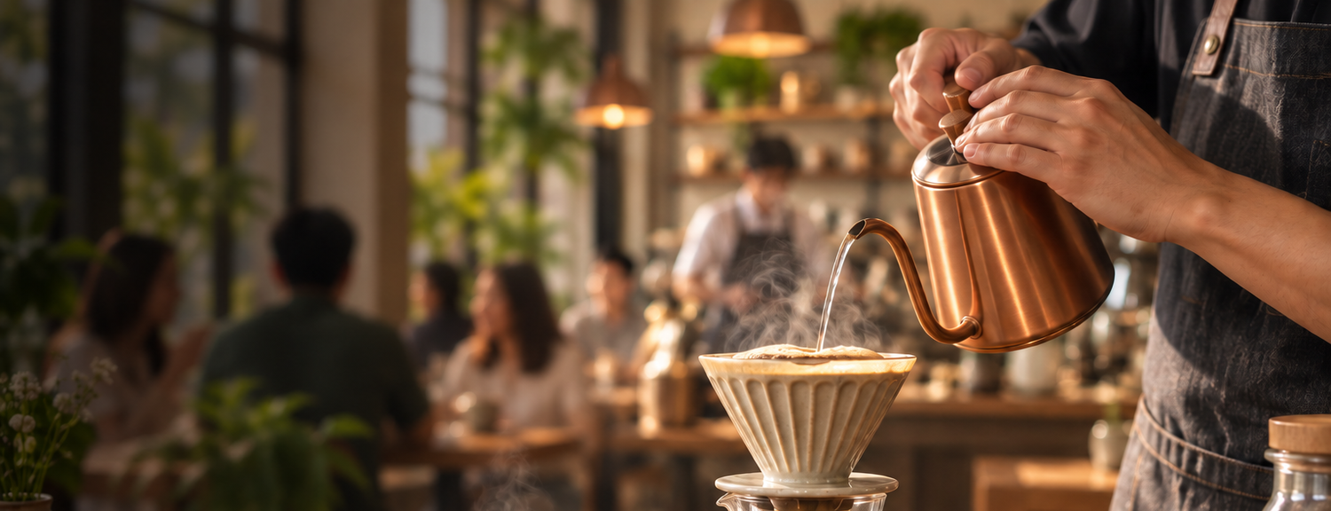 A tactile Kuala Lumpur coffee loyalty pass with calm, unmistakable progress. Apple strip crop.